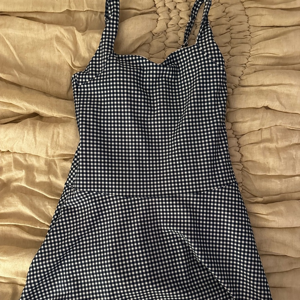 YPB A&F Blue and White Gingham Tennis Dress